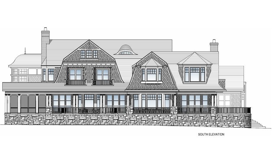 Michael Preston Design 1000 Islands Residence south elevation