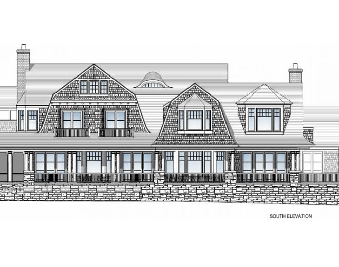 Michael Preston Design 1000 Islands Residence south elevation